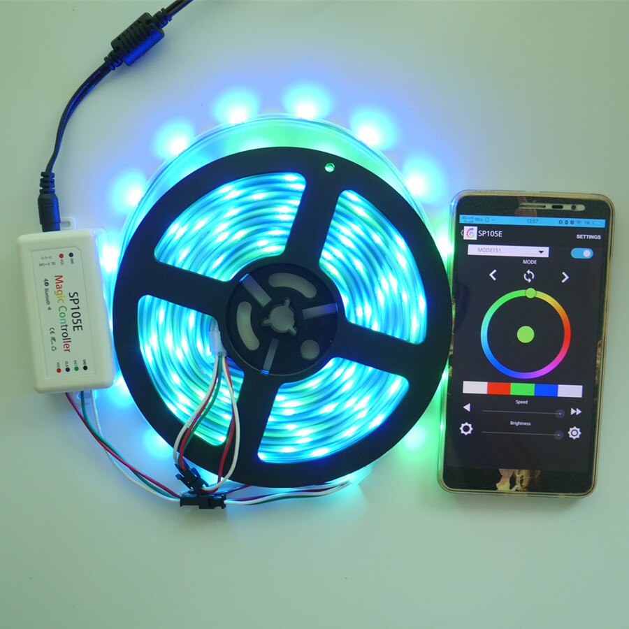 SP105E Bluetooth Spi Led Controller, voor Vele Soorten Ic Pixels Lichten (WS2801 WS2811 LDP6803 SK6812 WS2812B Pixel Strip Licht
