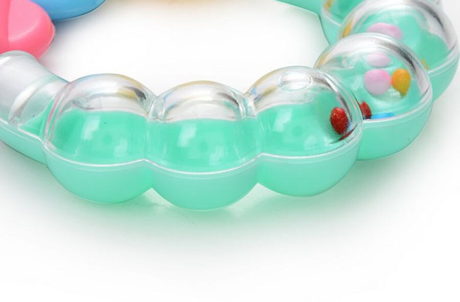 Baby Teether Educational Mobiles Toys Baby Rattle Toy Silicone Biting Toys Baby Bed Bell Handbell Jingle Birthday