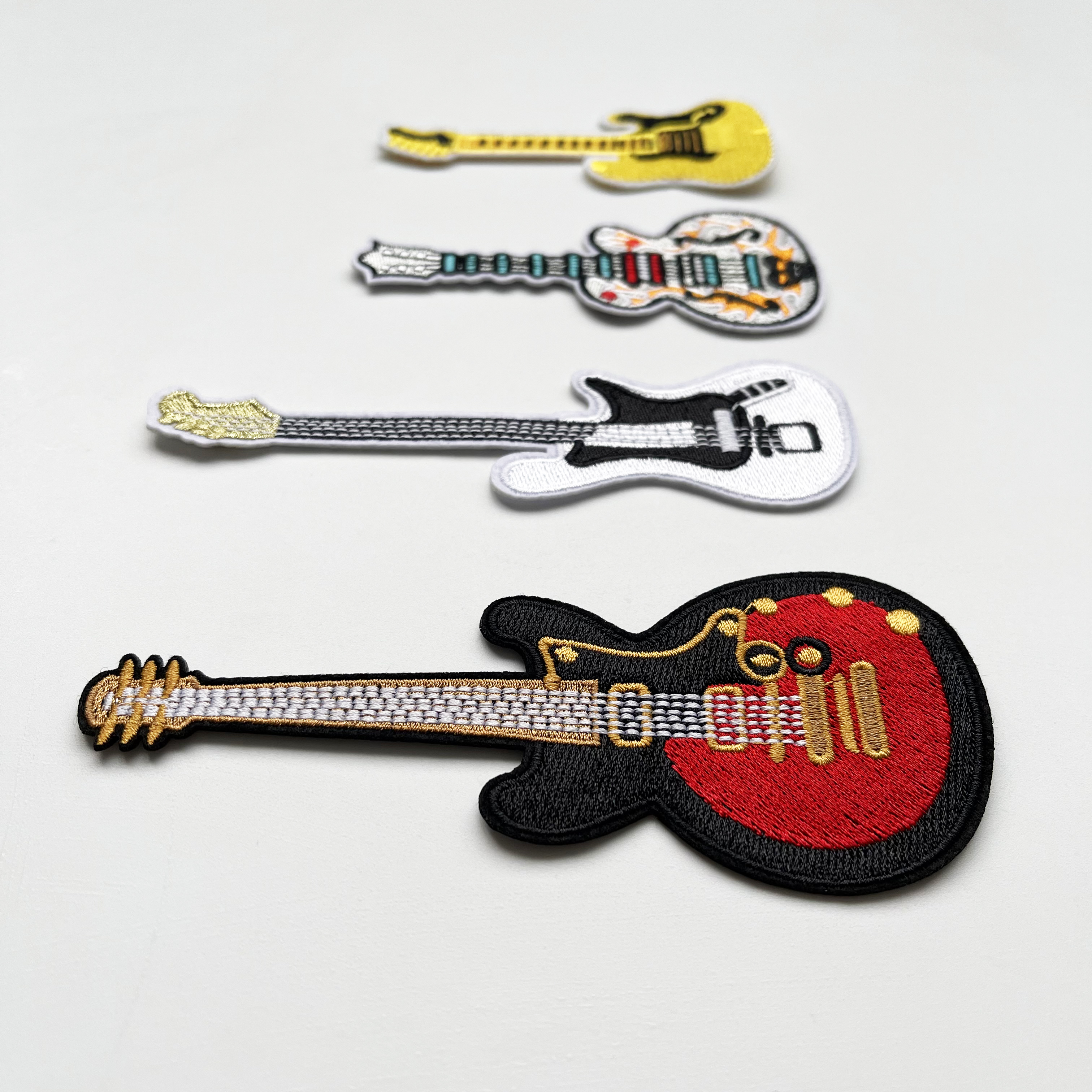 Guitar Punk Rock Guitar Band Patches Badges Amazing Embroidered Applique Stickers individual personality Clothing