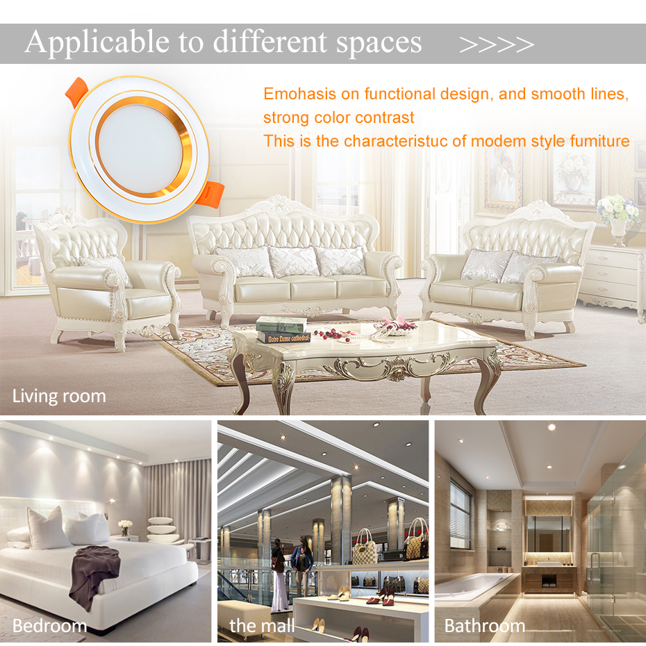 LED Downlight 3w 5w 9w 12w 20w Round Recessed Lamp spot led bulb AC 220V 230V downlight Indoor LED Spot Lighting Kitchen