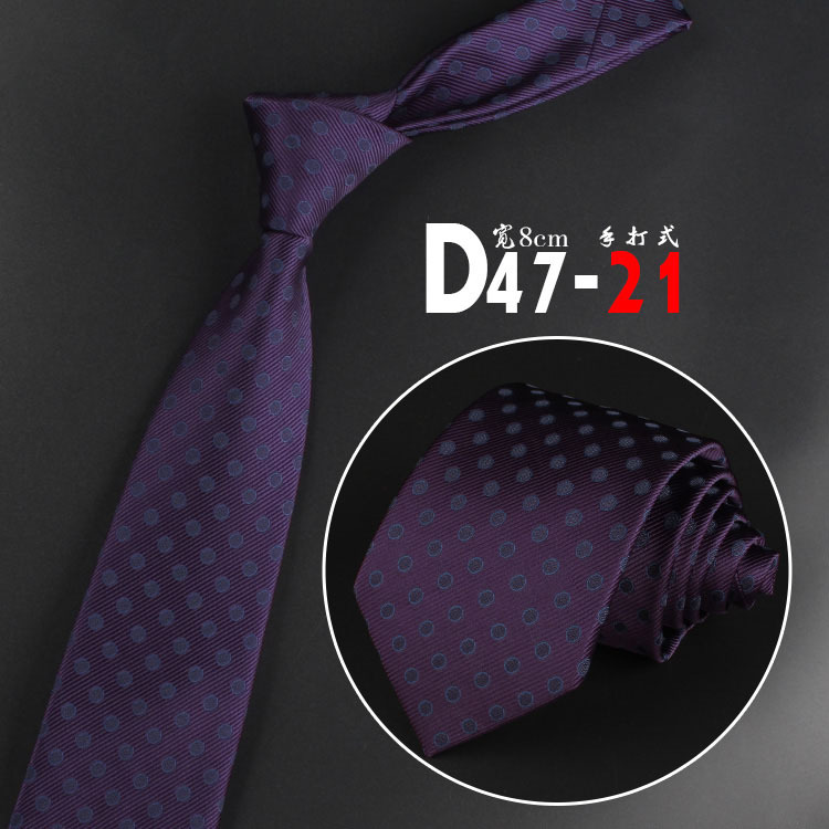 8Cm Jacquard Gestreepte Stropdas Voor Mannen Vrouwen Polyester Elegante Hals Voor Bruiloft Business Volwassen Suits Skinny Ties retro Stropdas: D47-21