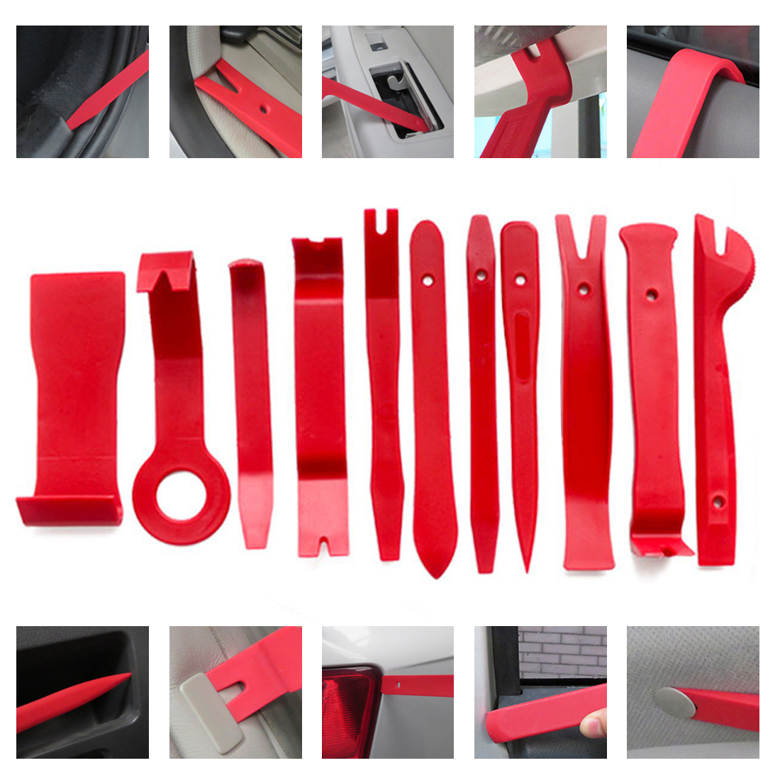 13pcs Pry Disassembly Tool Interior Door Clip Panel Trim Dashboard Removal Tool Auto Car Opening Repair Tool Hand Tool Kit