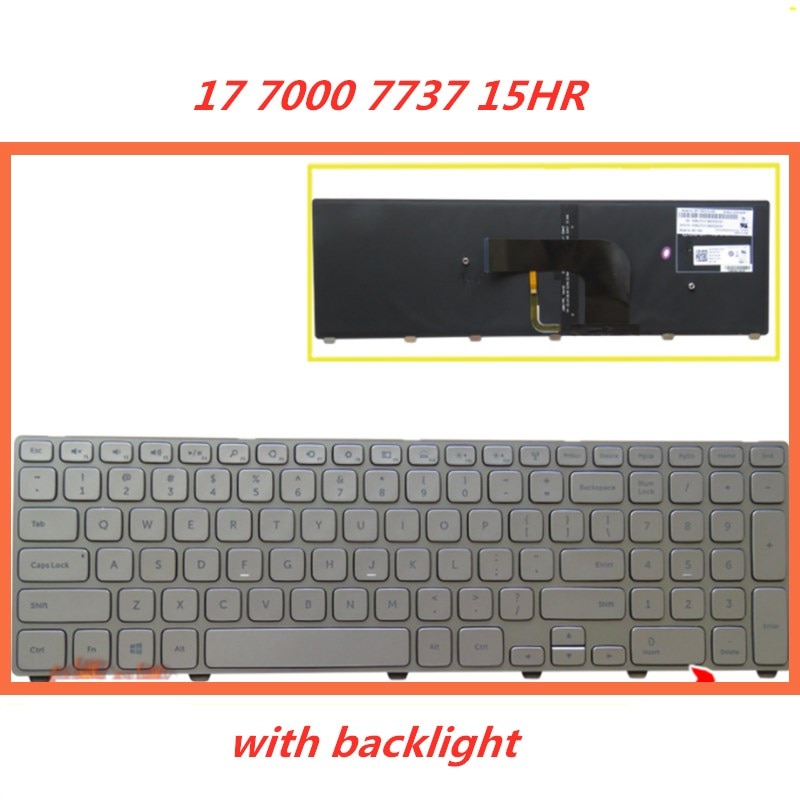Laptop Keyboard for Dell Inspiron 17 7000 7737 15HR - UK Layout Replacement