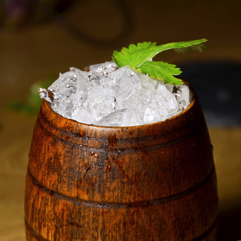 Vintage Whiskey Cup Beer Mug Bar Drinkware Natural Wooden Cup Cocktail Glass Wine Goblet Japanese Style Teacups