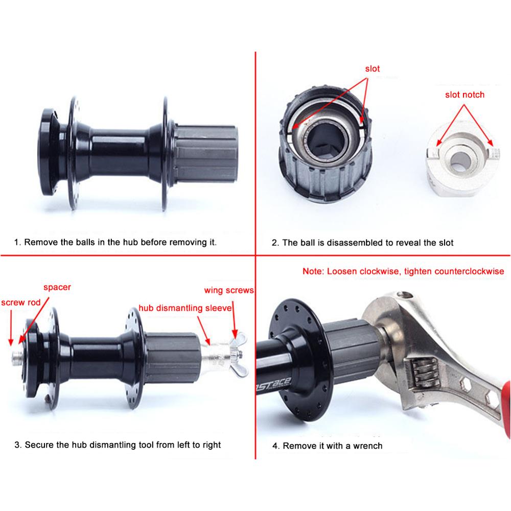 Bicycle Hub Disassembly Tool Mountain Road Bike Slip Remove Repair Flywheel Hub Tool Bike Breaker Cutter Remover Bike Accessorie