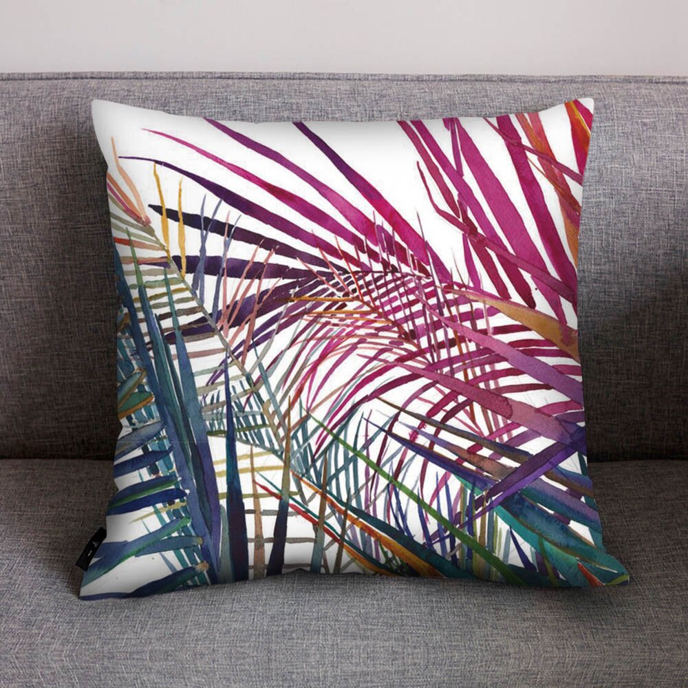 Plant Bloem Afdrukken Kussensloop Kamer Decoratie Accessoires Polyester Sofa Auto Kussenhoes Home Decor Decoratieve Kussenslopen