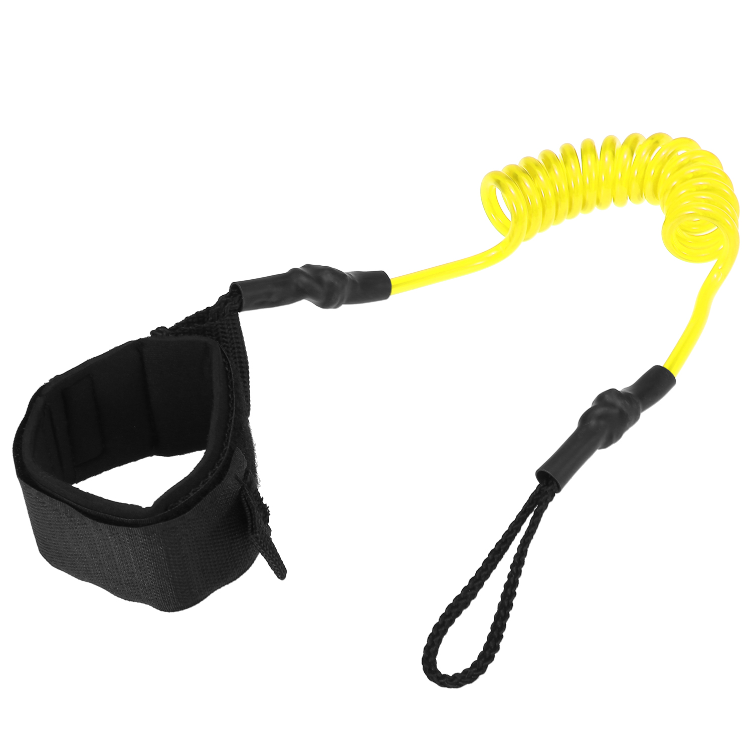 4ft/5 millimetri Surf Corda Caviglia Guinzaglio Surf Elastico A Spirale In piedi su pagaia tavola Corda Gamba Alla Caviglia Tavola Da Surf Guinzaglio bodyboard Pinne: giallo