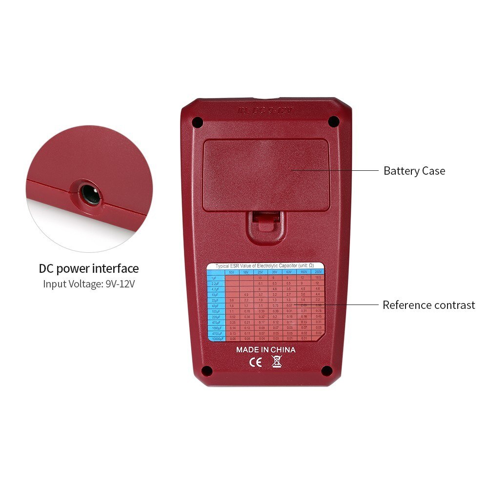 Handheld LCD Digital Transistor Tester SMD Resistance Diode Inductance Capacitance ESR Meter
