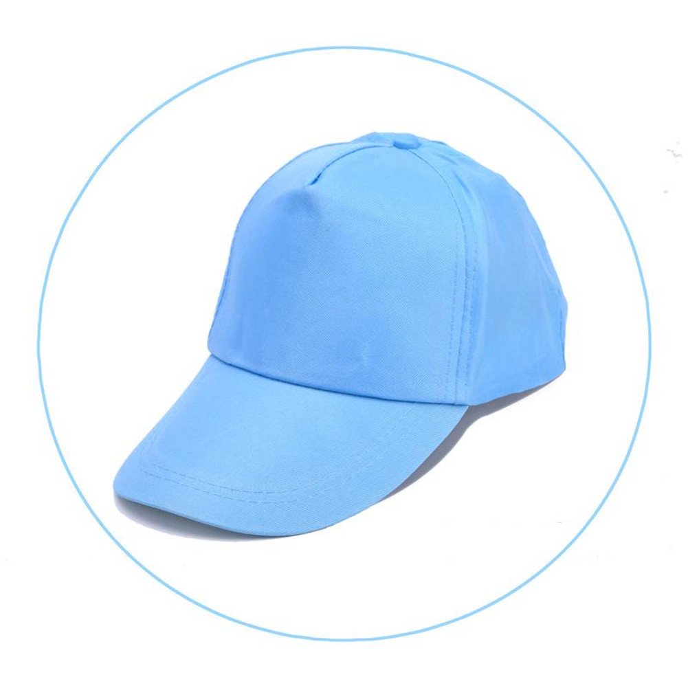 Nuevos gorros de para hombres y mujeres, gorras de béisbol con Cierre trasero ajustables, colores sólidos, estilo europeo, tendencia de clásica: Azul cielo