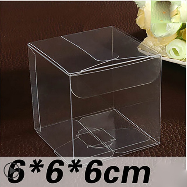 Different Sizes square Clear PVC Boxes Transparent Waterproof Box PVC Plastic Packaging Box For Souvenir/Candy/Toys 10pcs