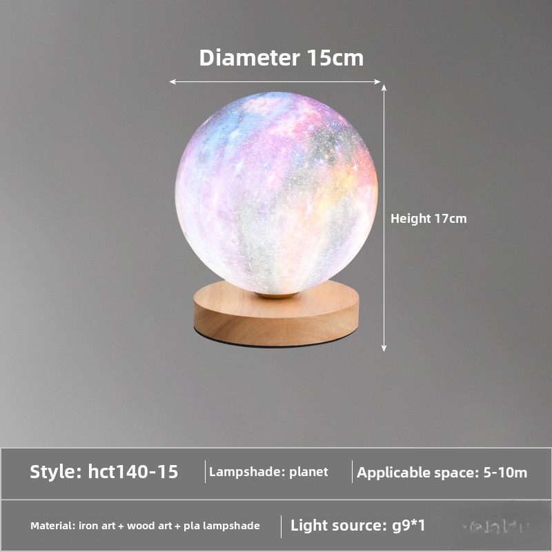 3d månelamper soveværelse sengebordslampe usb-stik natlamper lamper til stue standerlampe indretning hjem: Sort / Rød