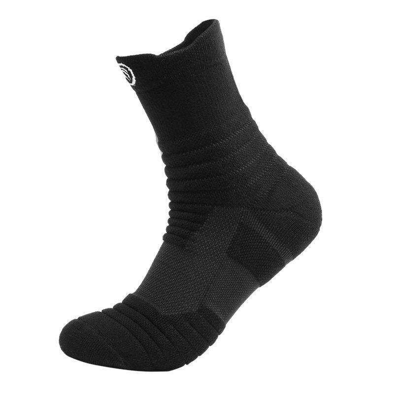Calcetines deportivos Elite de baloncesto para hombre, parte inferior de toalla gruesa, transpirables, de , profesionales, calcetines de deporte para exteriores: black-long