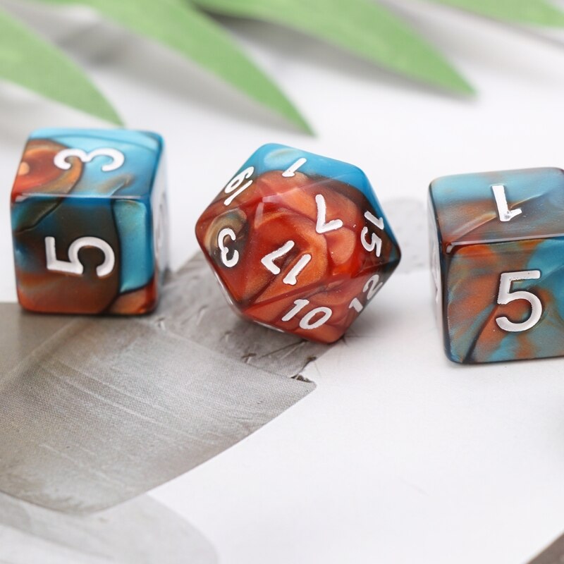 11 pces dados d4 d6 d8 d10 d12 d20 para rpg dnd & d conjunto