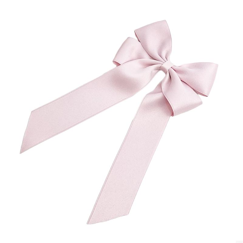 39bd fotografie haarclip voor hete meiden gelaagde bowknot vorm haar barettes paardenstaart vlechten haarclip met lang lint