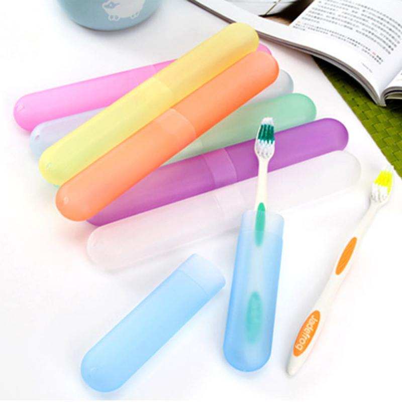 1 stk plastik tandbørsteholder boksetaske container arrangør til rejse camping tandbørste sag