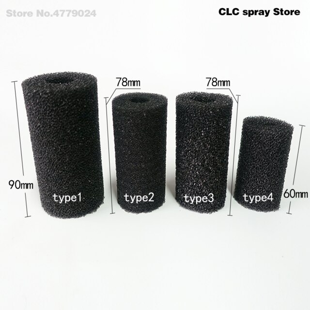 4 tipos se pueden elegir 5 uds esponja para acuario, filtro Protector, cubierta para entrada de tanque de peces, estanque de espuma negra, accesorios de filtros de acuario: type3  size78 20 L / 10 pieces