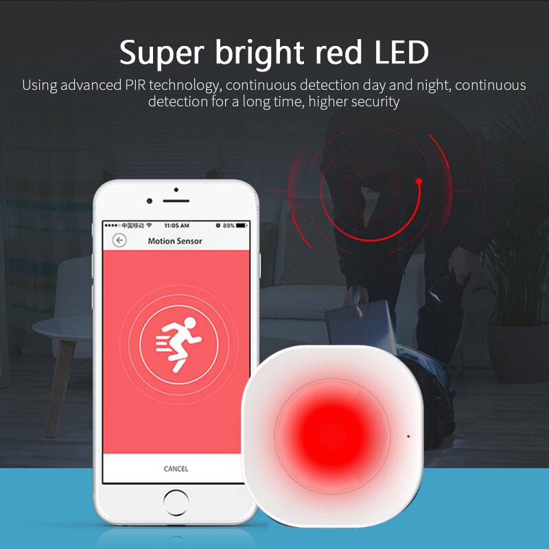 Wifi Smart Pir Motion Sensor Alarm Tuya Smart Leven App Afstandsbediening Mini Alarm Smart Home Detector Security System