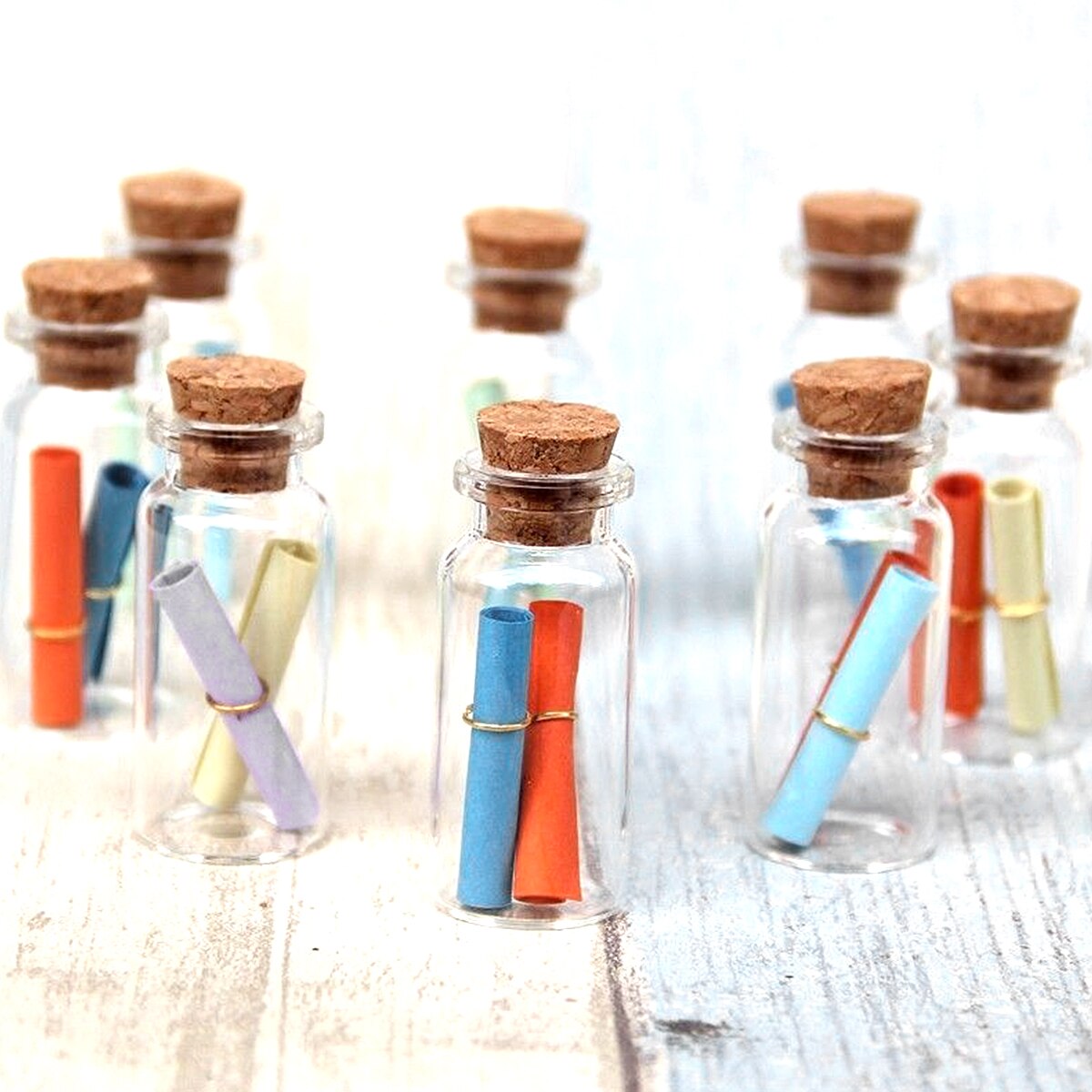 Mini Message Jar 25 Pcs Clear Small Mini Glass Jars with Cork Stopp... – Grandado