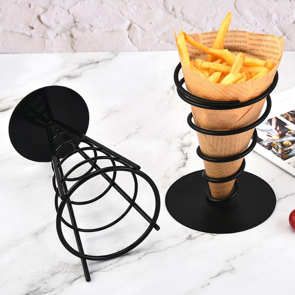 Présentoir à frites Anti-rouille, panier à frites polyvalent en fer forgé, présentoir de snacks pour fêtes