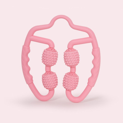 Schaumstoffschaft-muskelrelaxations-massagerolle, dünne wadenringklemme, beinrolle, yoga-fitnessgerät, u-förmiges massagerad: Alles rosa