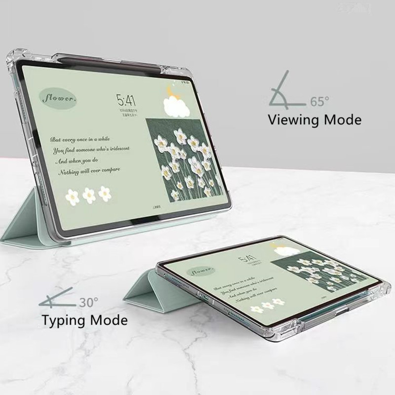 Étui Transparent pour tablette avec porte-crayon, pour Xiaomi Mi Pad 5 6 7 11.2 Max 6S Pro 12.4 Redmi Pad SE 8.7 11 10.61 pouces, coque arrière souple