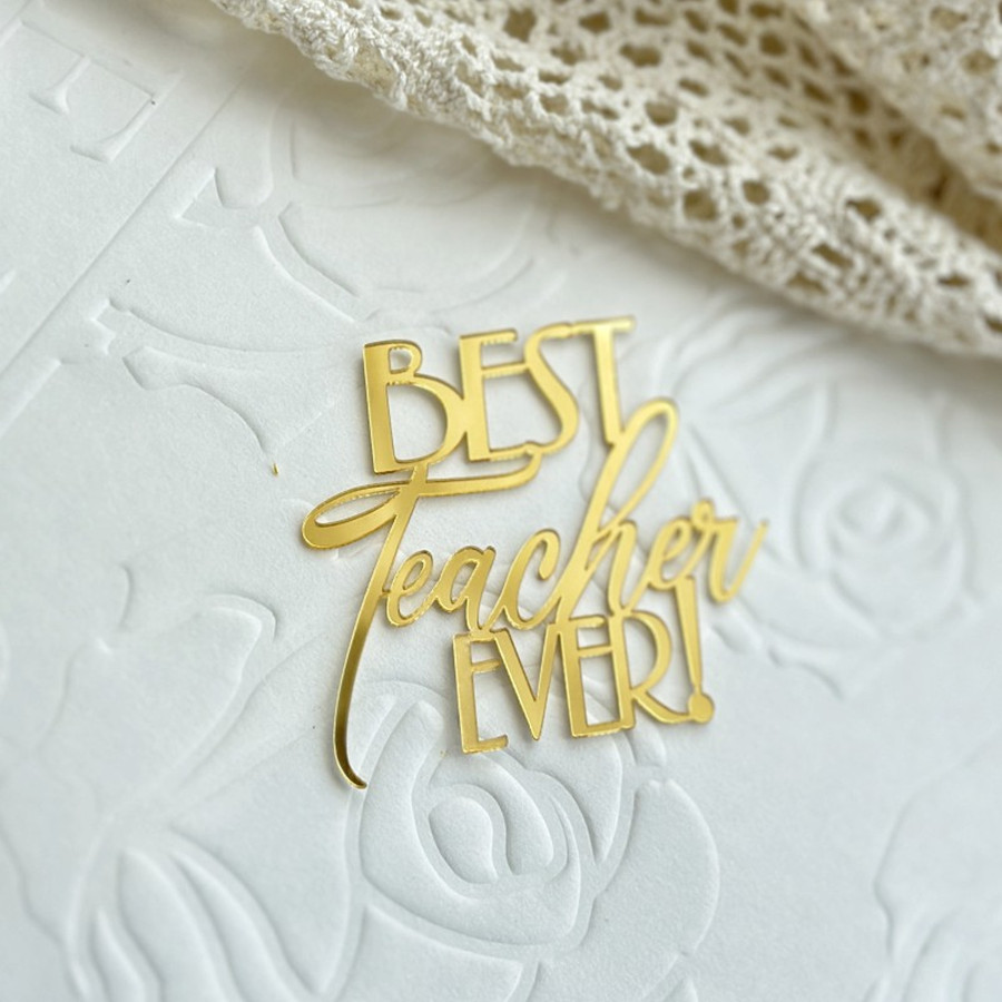 3pcs Unique Happy Birthday Cake Topper Gold Acrylic Birthday Cupcake Topper for Creativity Birthday Party Cake Decorations: Dark Khaki