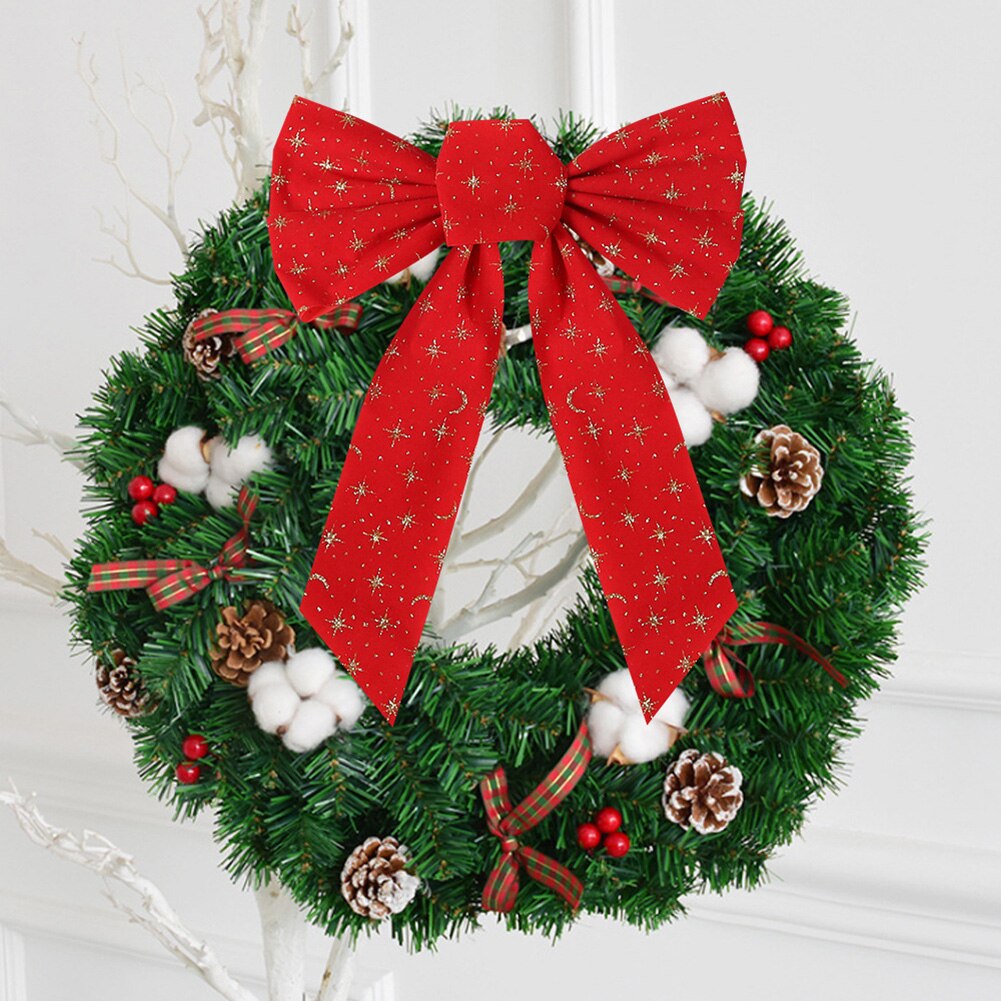 Kerstboom Decoratie Prachtige Rode Kerst Boog Kerstballen Xmas Boom Guirlande Versiering Strikje Hanger Diy Thuis Deocr