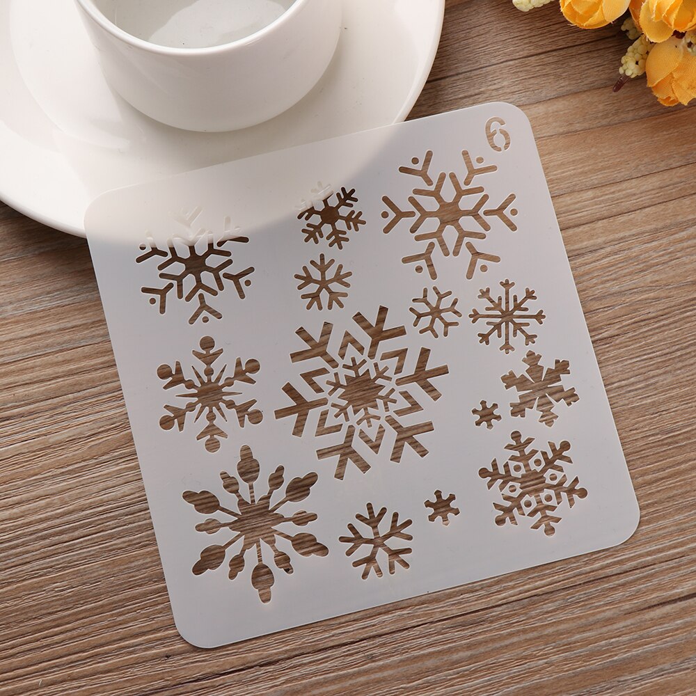 Snowflake DIY Craft Hollow Layering Stencils For Wall Painting Scrapbooking Stamp Album Decorative Embossing Paper Card