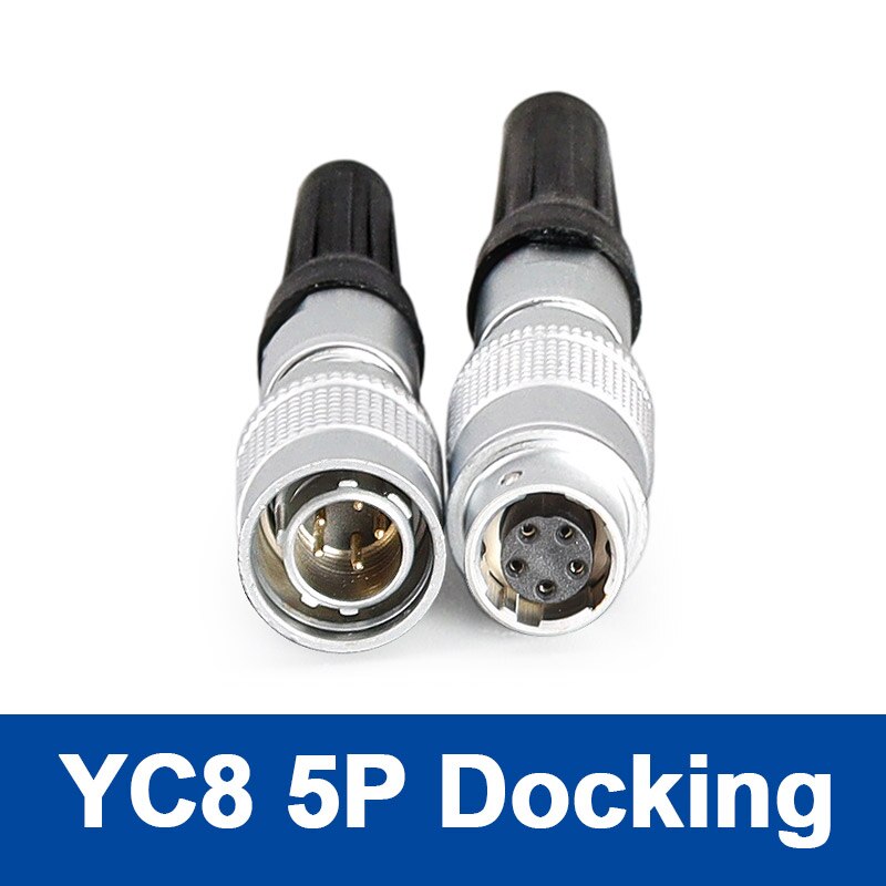 YC8 mini circular connector docking sensor connector push pull self lock 8mm 2Pin3pin4pin5pin6pin7pin: 5Pin