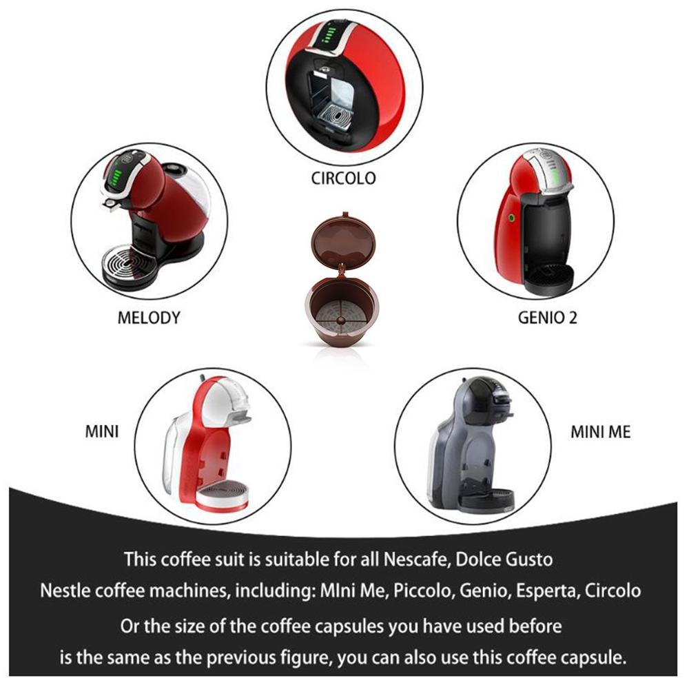 Cápsulas de café Dolce Gusto reutilizables, compatibles con Nescafé, repuesto Dolce Gusto, 3 unidades por juego, 150 veces