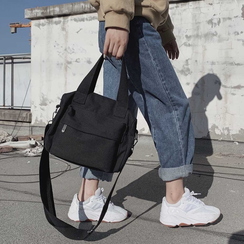 OCARDIAN Vrouwen Tas vrouwen effen draagbare canvas tas eenvoudige schoudertas Casual crossbody tassen voor vrouwen Messenger Bags S19