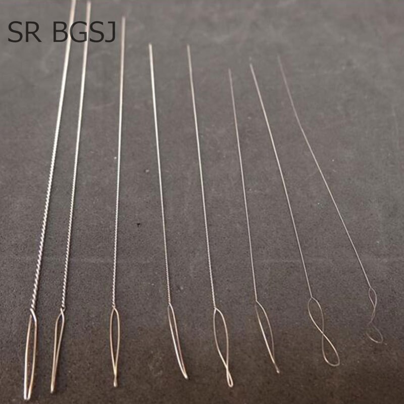 5PCS 0.2mm 8cm Beading Pearls Jewelry DIY Threading Small Beads Stainless Steel Thin Soft Pin Needles