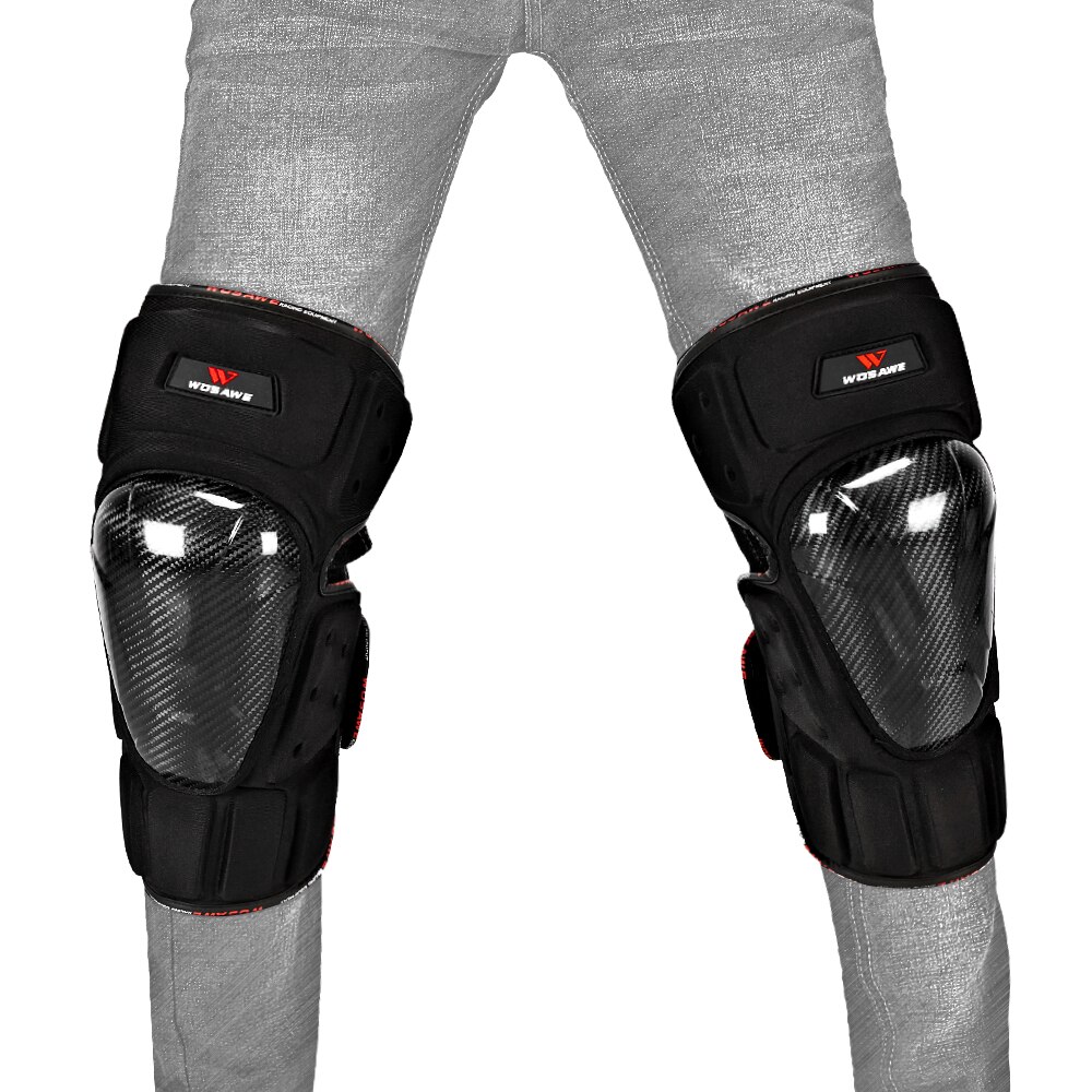 Kit Protection Moto WOSAWE - Veste Genouillères Coudières - Armure Dure Noir - Unisexe