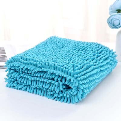 Fiber Pet Bath Towel Strong Water Absorption Bathrobe for Dog Cat Soft Grooming Quick-drying Multipurpose Cleaning Tool Supplies: Blue / M