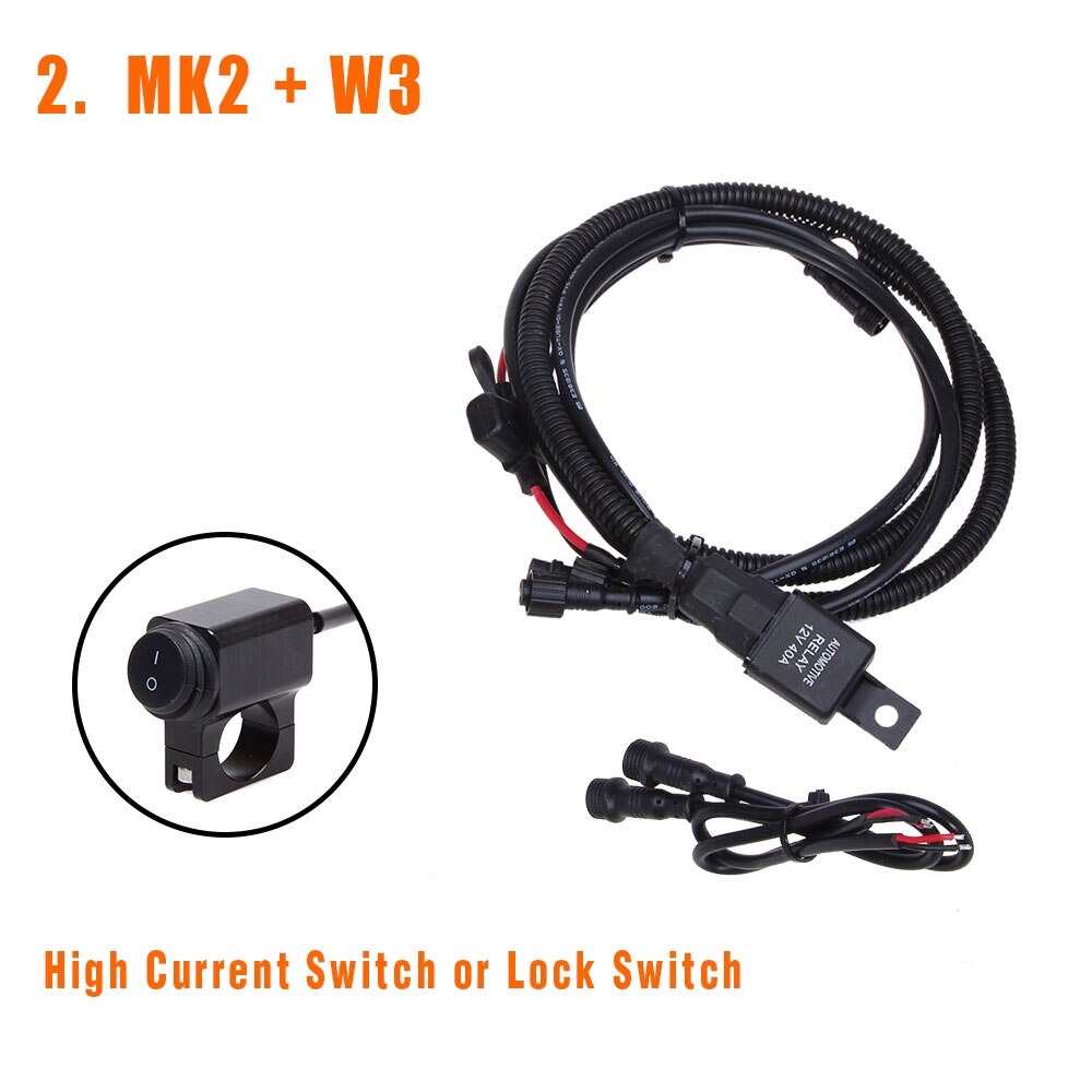 1set Bosmaa 40A Relay switch control line group for automotive car worklight spotlight motorcycle headlight: Handlebar Switch
