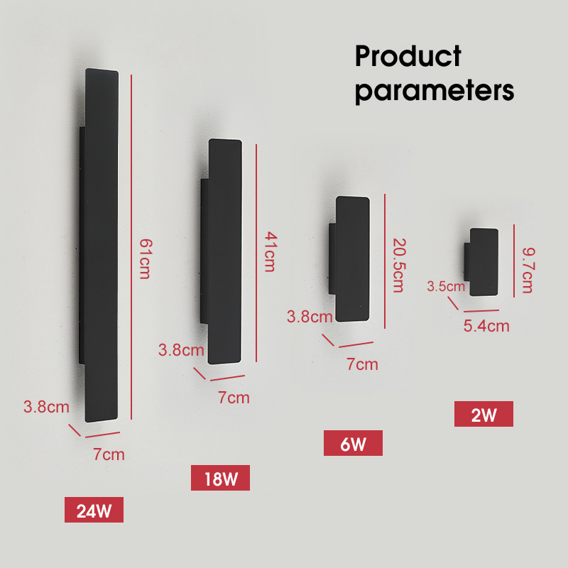 Outdoor Waterdichte Wandlamp Moderne LED Lamp Zwart Wit Aluminium Up Onderlicht Wandlampen Waterdicht IP65 110V 220V Armaturen