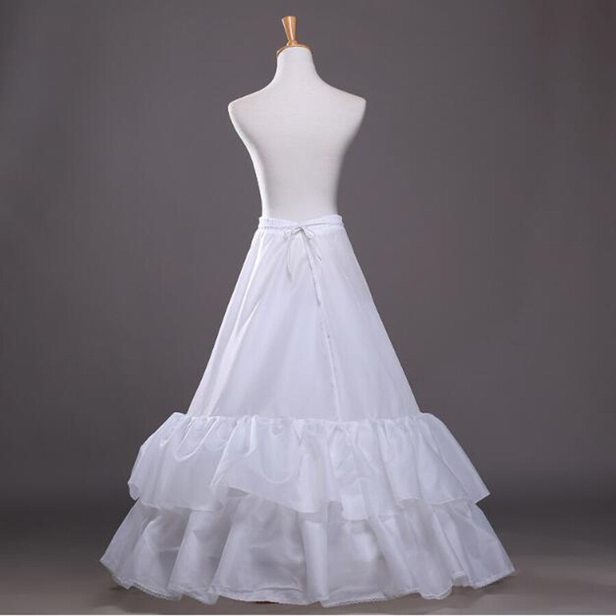 A Line Petticoats for Girl Woman Long Underskirt Crinoline Peticoat Pettycoat for Wedding Evening Dresses