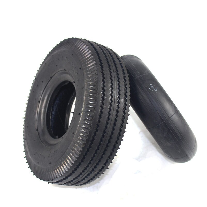 10 pouces pneu 4.10/3.50-4 pneus 4.10-4 3.50-4 pneus et chambre à air adapté Tricycle électrique, chariot, Scooter électrique, voiture d'entrepôt: inner and outer tire