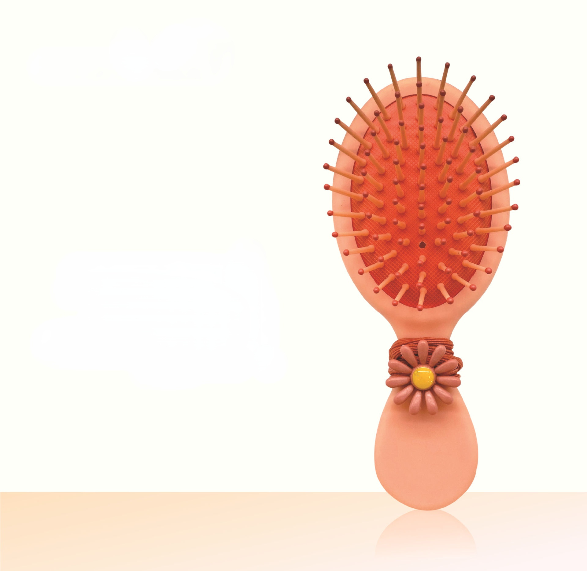 Ins Leuke Zachte Leuke Mini Luchtkussen Kam Kinderen Massage Kam Kappers Kam Daisy Hoofd Touw Kammen Voor kids: Warm orange