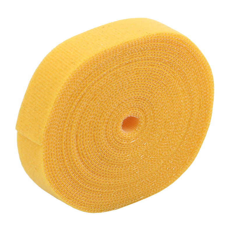 1Roll 2Cm * 5M Kleur Magische Lijm Zelfklevende Tape Band Hoepel Lus Band Klittenband Sluiting tape Scratch Roll Bevestiging Tape: yellow