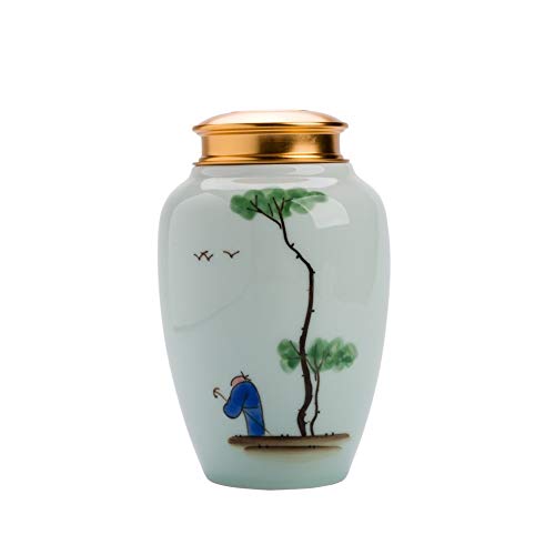 Cremation Urn for Human Ashes Adult Funeral Urn Handcrafted Burial Urns to Honors Your Loved One Screw Double layer screw Cap: 3