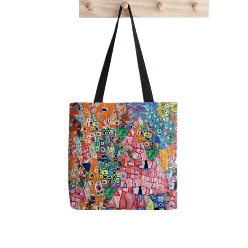 Shopper Kon Je Pop Gedrukt Tote Vrouwen Grappige Harajuku Shopper Handtas Meisje Schouder Boodschappentas Dame Canvas Tas: F814