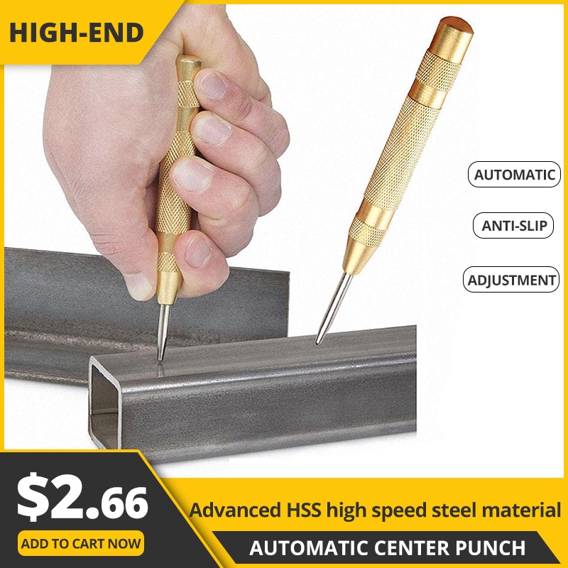 5'' Automatic Punching Metal Drills Electric Tools Center Punch Drill Bit Core Automatic Center Punch Woodworking Tools Marker