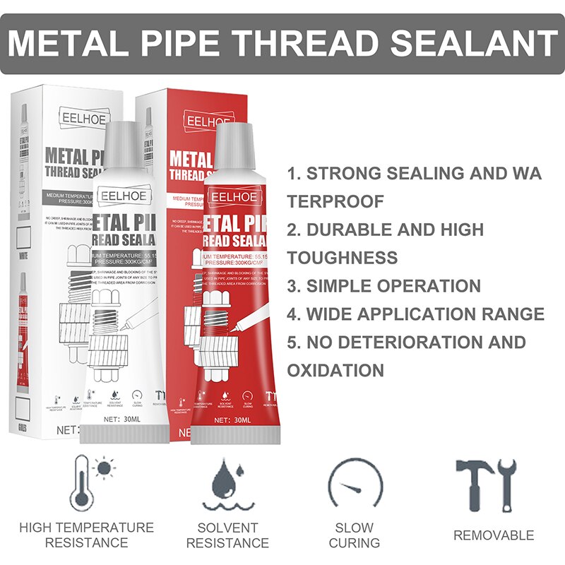 Metal Pipe Thread Sealant Multipurpose Heat-Resistant Thread Locking Agent Simple Operation XHC88