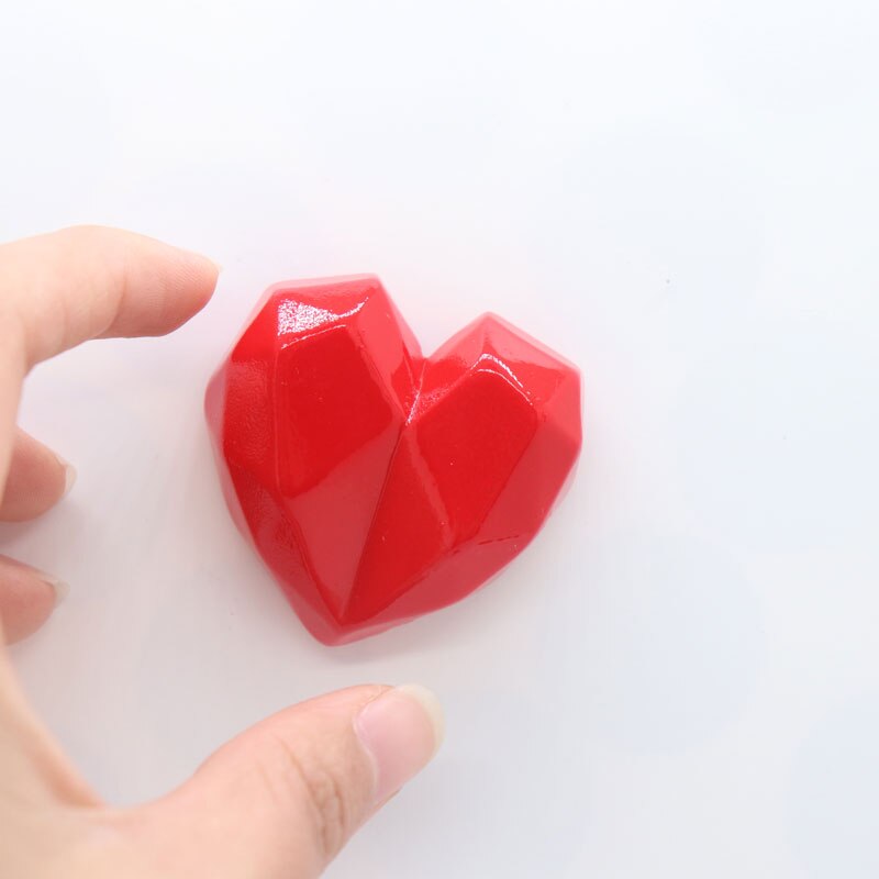 50mm fridge magnet red heart shape fridge magnet home decoration magnetic sticker paper message fixer photo paste resin art
