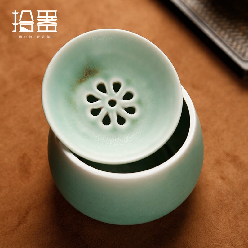 Sodavand keramisk vandbæger, bygget vand, te vask, spand te rester, tebord, skraldespand, bordplade, te i japansk stil