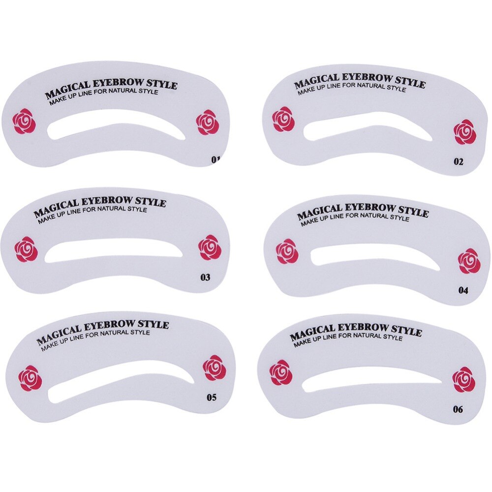 24 pçs/set pro reutilizável sobrancelha estêncil conjunto olho sobrancelha diy guia de desenho estilo modelar grooming modelo cartão kit de maquiagem #246931