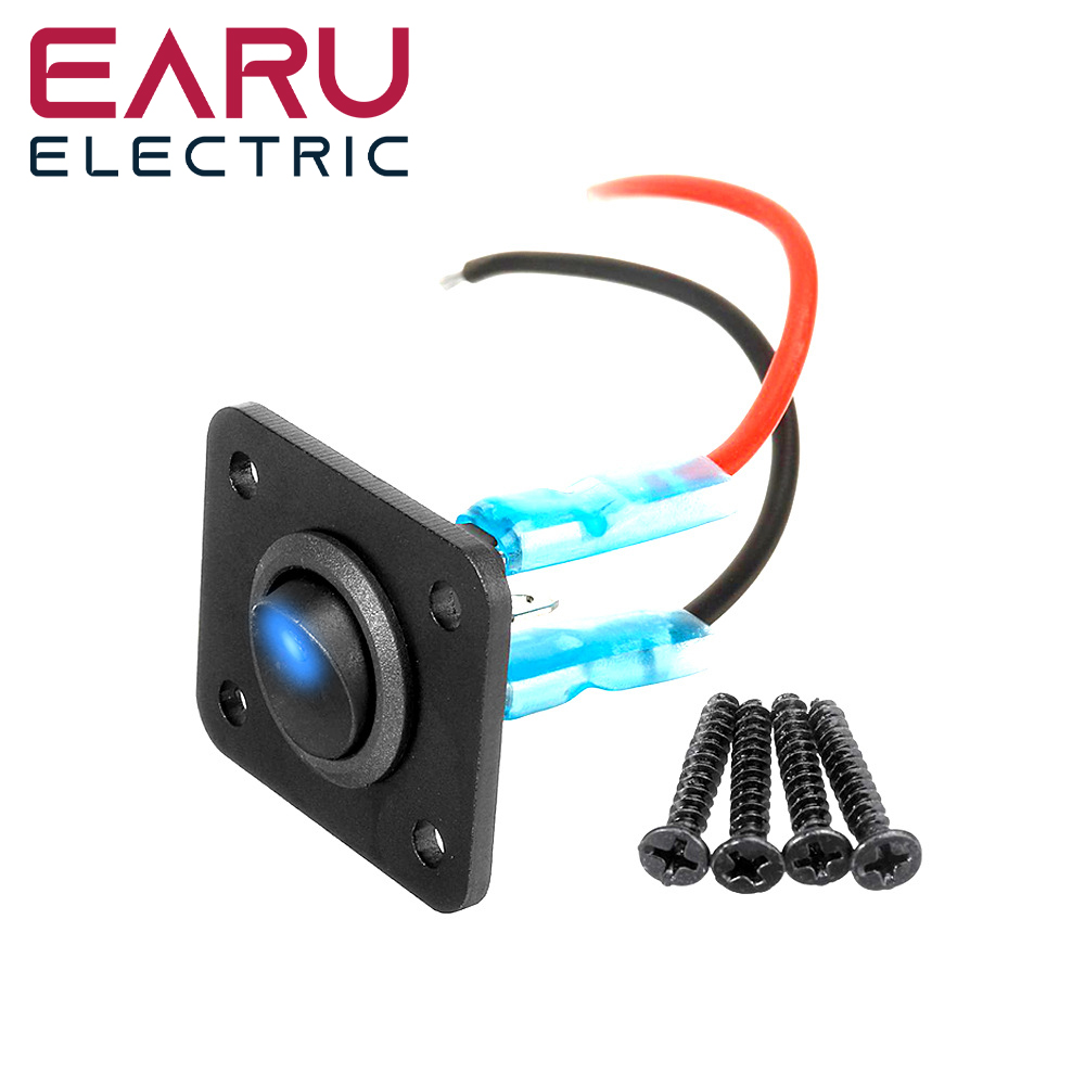 Panel de interruptor de palanca Universal de 12V, 1-6 entradas, USB, para coche, barco, camión, RV marino, accesorios de estilo LED azul, interruptor basculante marino: Rojo