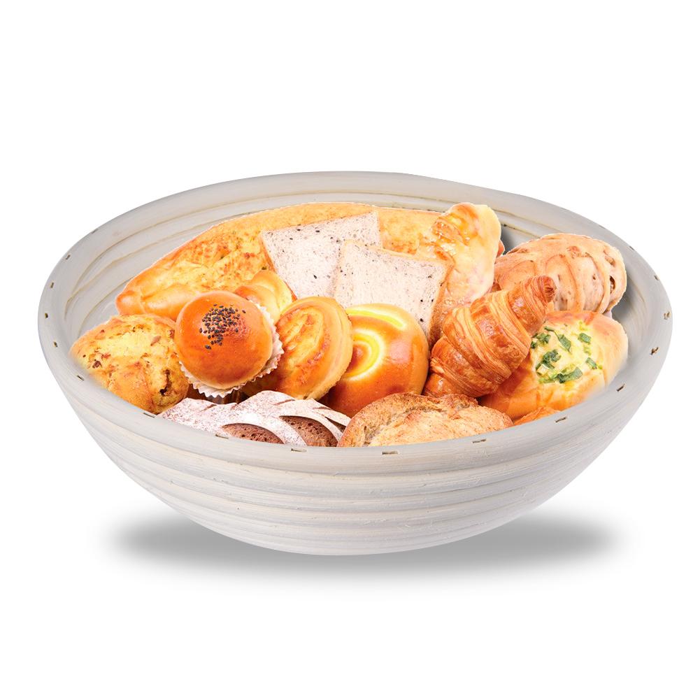 8Pcs/pack Handmade Bread Baking Tools Dough Rattan Basket Bread Proofing Set Linen Baking Couche, Dough Whisk, 2 X Dough Scraper