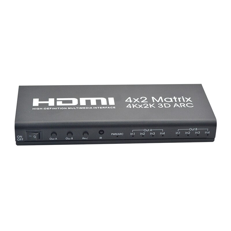 HDMI Matrix 4X2 HDMI 4 in 2 Out 4K 2K HDMI 4 x 2 Switcher HDMI 1.4B EU Plug